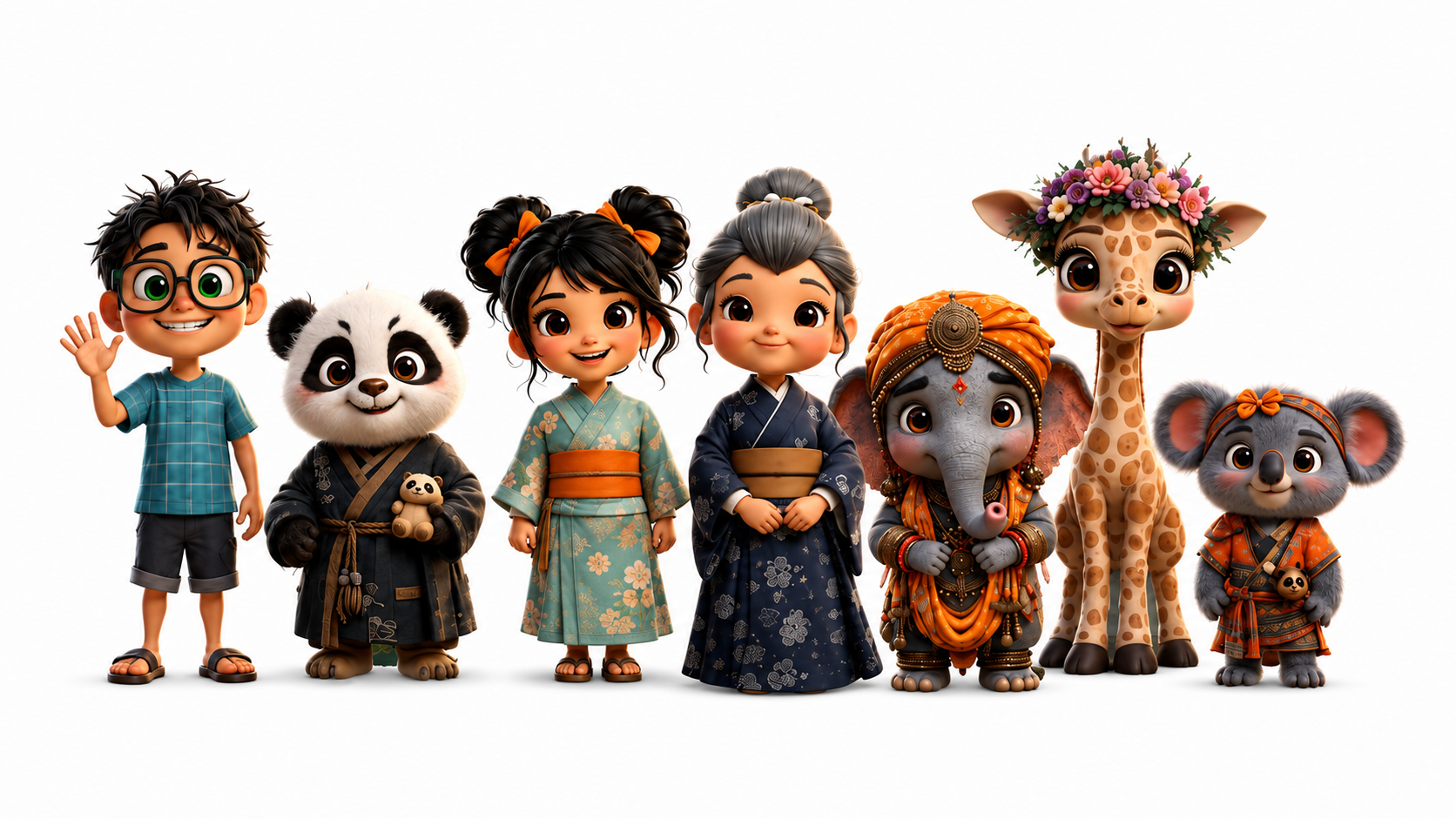 Yumi and her friends standing together